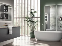 Mobile da Bagno Juno Laccato Opaco Grigio di Scavolini Bathrooms