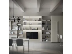 Libreria Living Carattere in decorativo Grigio Gabbiano di Scavolini